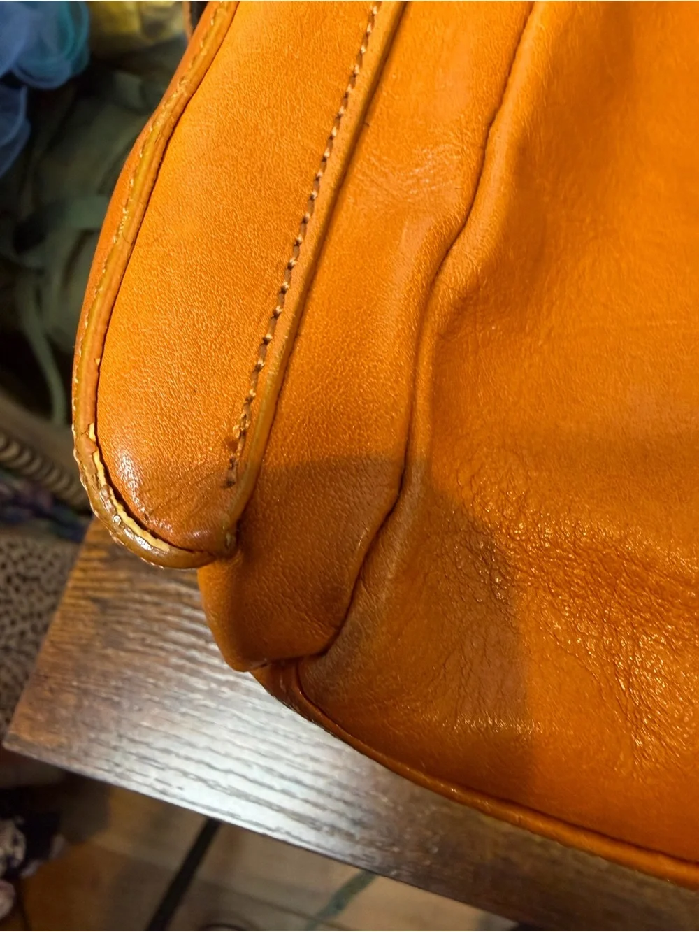 Hype faux leather tan satchel handbag functional side pockets